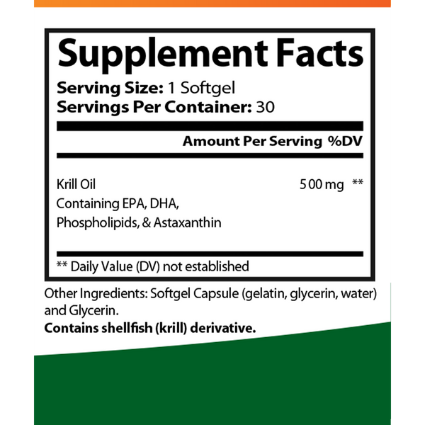 SunNutrient pure krill oil supplement supplement facts