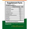 Load image into Gallery viewer, SunNutrient platinum tumeric supplement with bioperine supplement facts