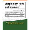 Load image into Gallery viewer, SunNutrient organic tumeric supplement with bioperine supplement facts
